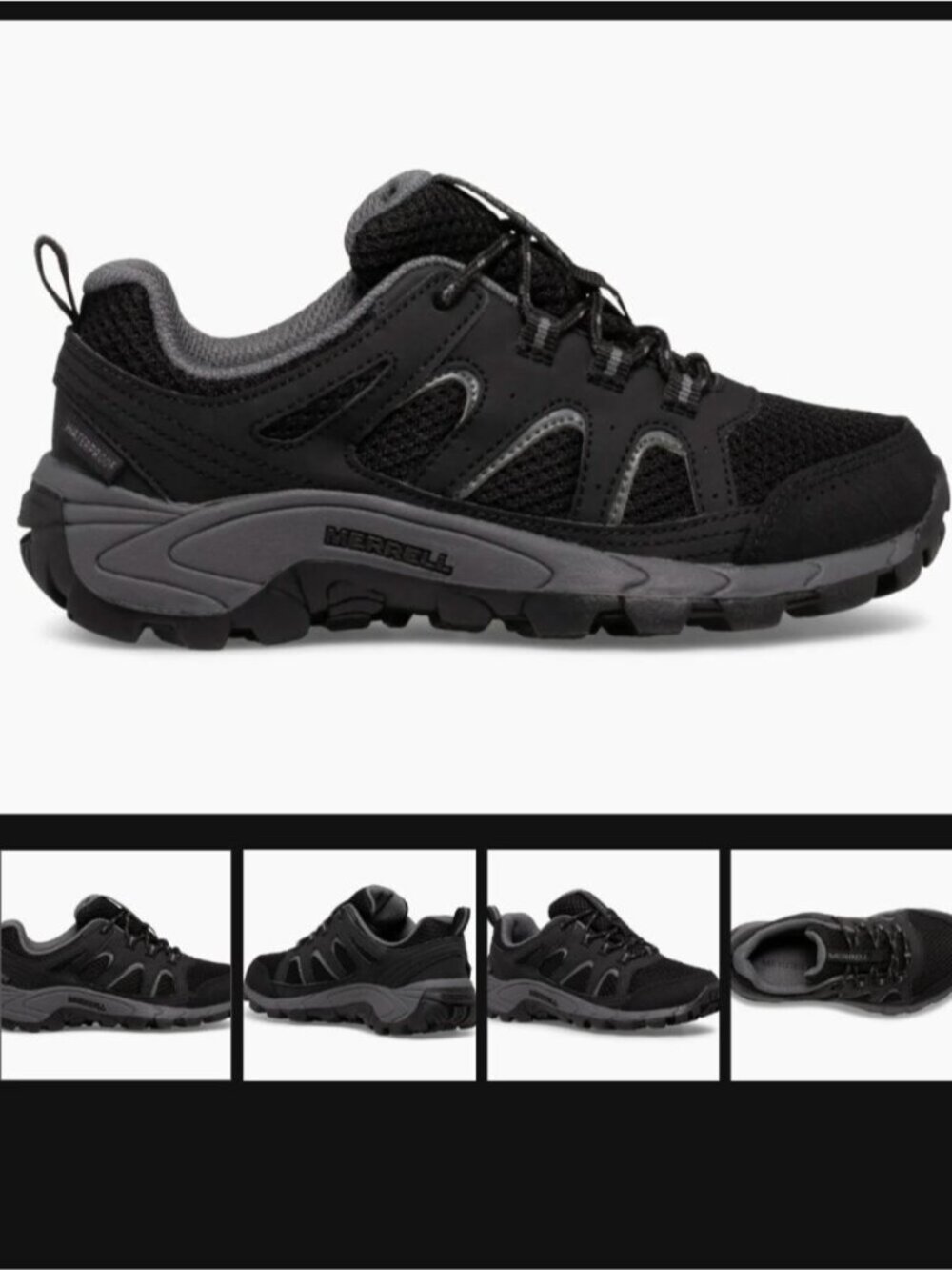 Merrell Kids' Unisex Oakcreek Low Lace Waterproof Hiking Shoes Size 1